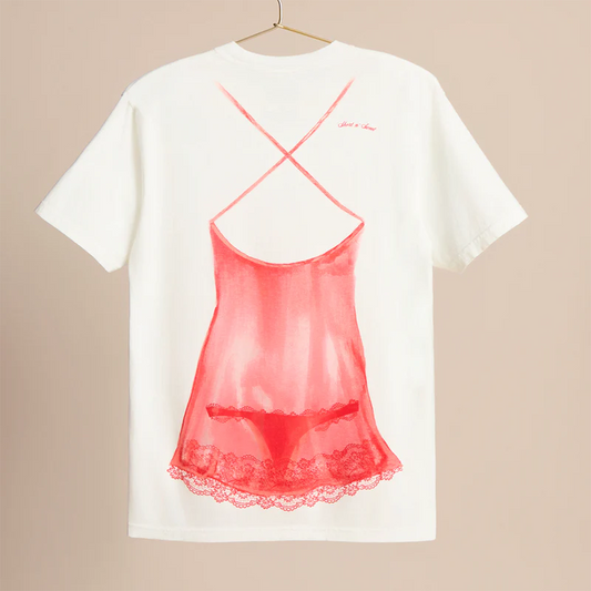 Red lingerie tee