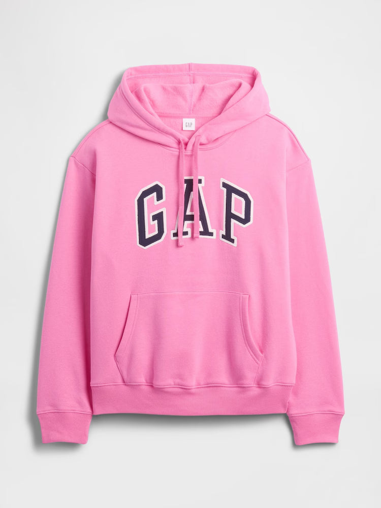 Neon Pink Pullover Logo Hoodie