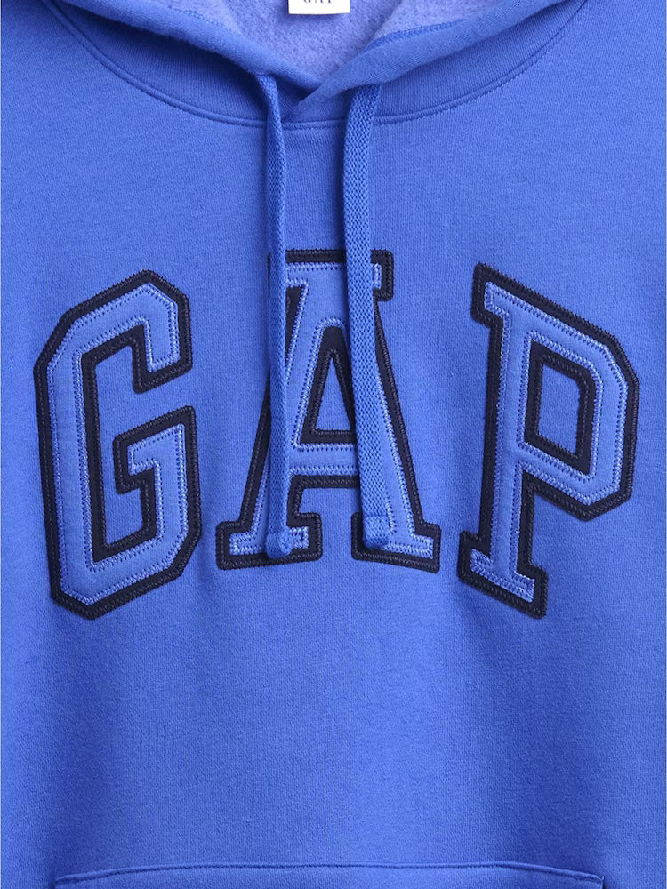 Blue Pullover Logo Hoodie
