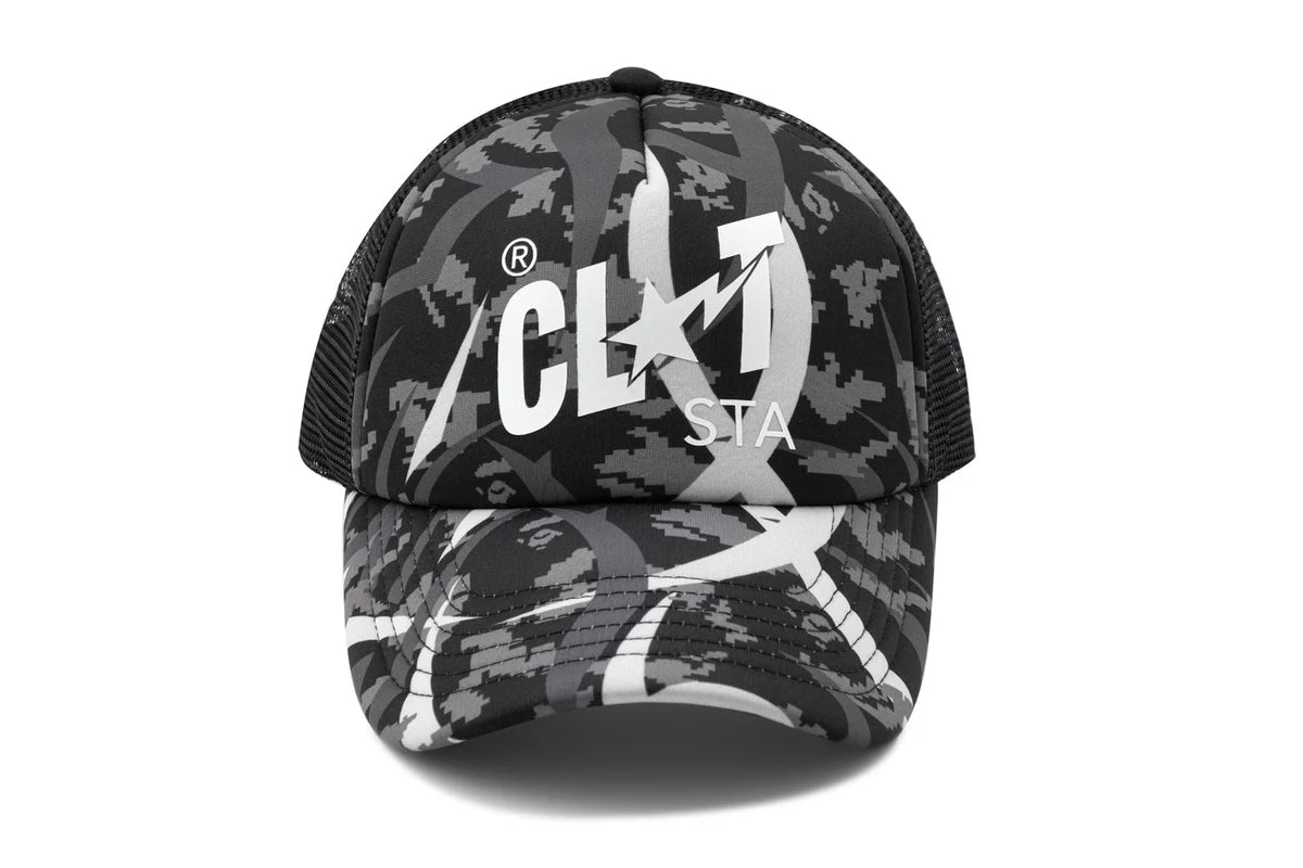 BAPE X CLOT EGRA CAMO TRUCKER HAT