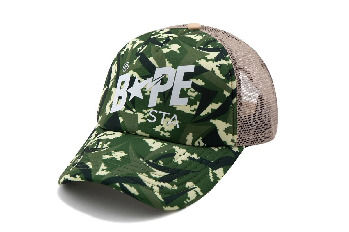 BAPE X CLOT EGRA CAMO TRUCKER HAT