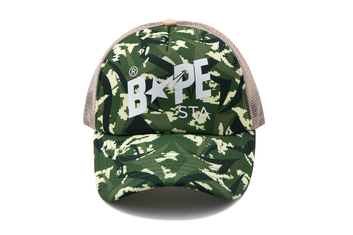 BAPE X CLOT EGRA CAMO TRUCKER HAT