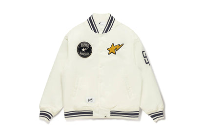 BAPE X STADIUM GOODS CONTRAST STRIPE VARSITY JACKET MENS