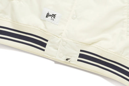 BAPE X STADIUM GOODS CONTRAST STRIPE VARSITY JACKET MENS