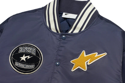 BAPE X STADIUM GOODS CONTRAST STRIPE VARSITY JACKET MENS