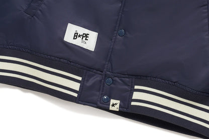 BAPE X STADIUM GOODS CONTRAST STRIPE VARSITY JACKET MENS