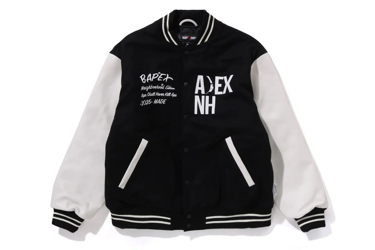 BAPE X NBHD LONG SLEEVE VARSITY JACKET MENS
