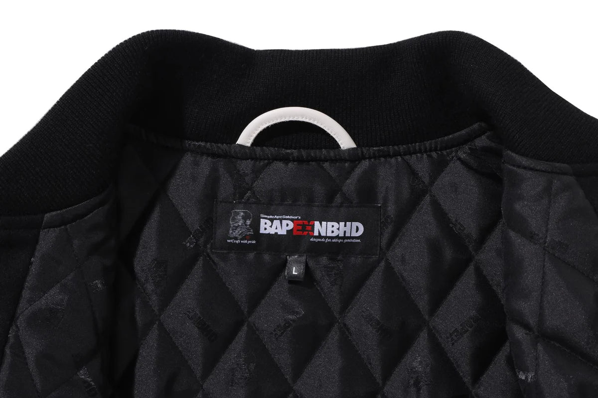 BAPE X NBHD LONG SLEEVE VARSITY JACKET MENS
