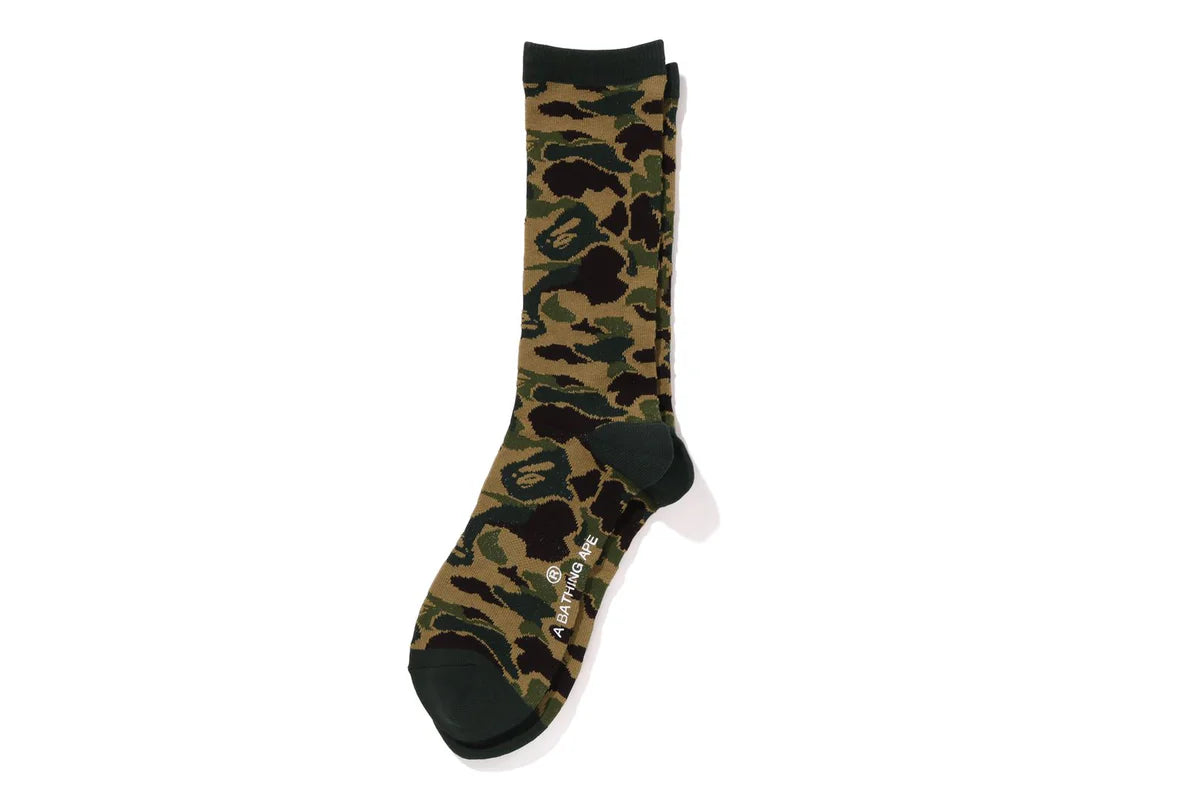 BAPE MENS ABC CAMO JACQUARD SOCKS