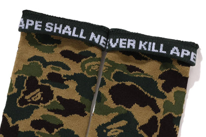 BAPE MENS ABC CAMO JACQUARD SOCKS