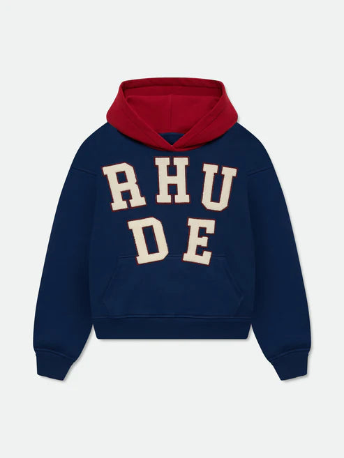 RHUDE CHENILLE PATCH LOGO HOODIE