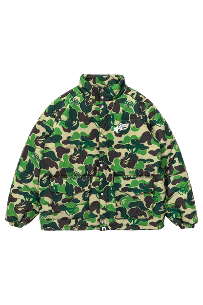 BAPE x SPOTIFY by CENTRAL CEE CAMO PUFFER JACKET - GREEN