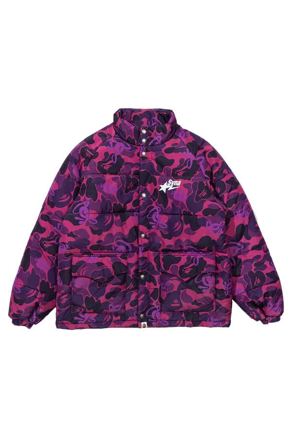 BAPE x SPOTIFY by CENTRAL CEE CAMO PUFFER JACKET - PURPLE
