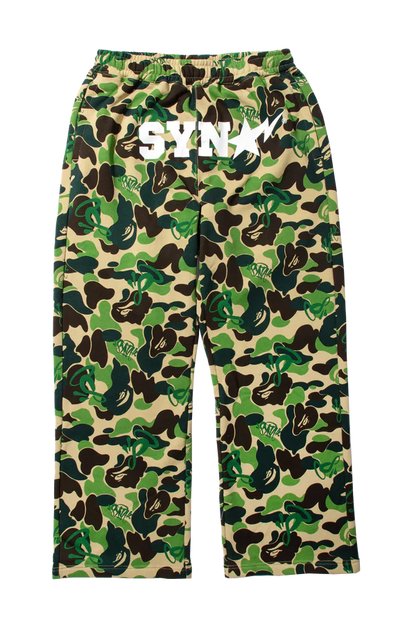 BAPE x SPOTIFY by CENTRAL CEE CAMO RELAXED FIT SWEATPANTS - GREEN
