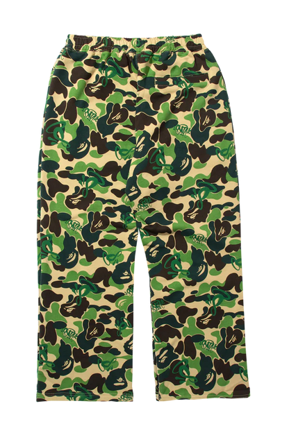BAPE x SPOTIFY by CENTRAL CEE CAMO RELAXED FIT SWEATPANTS - GREEN