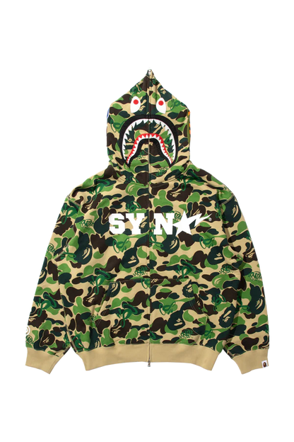 BAPE x SPOTIFY by CENTRAL CEE SHARK FULL ZIP HOODIE - GREEN