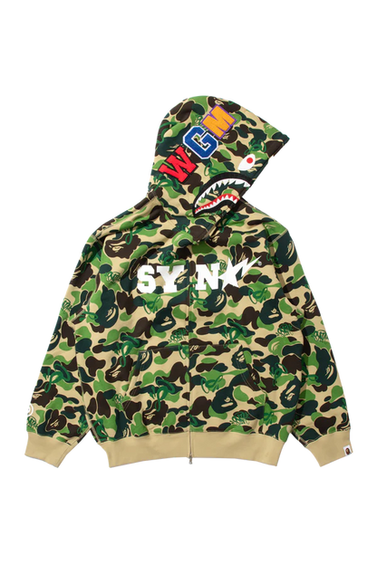 BAPE x SPOTIFY by CENTRAL CEE SHARK FULL ZIP HOODIE - GREEN