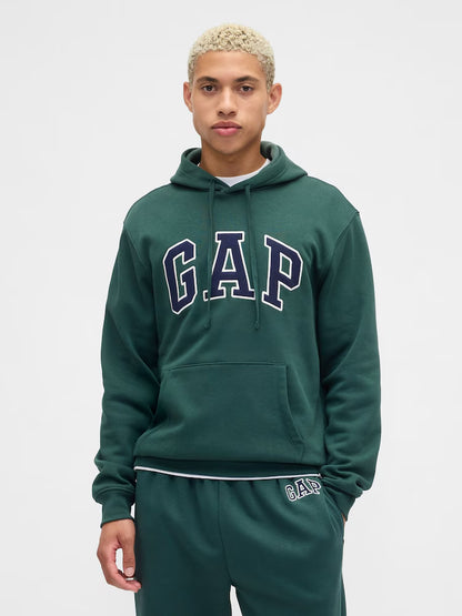 Green Overhead Logo Fleece Lined Hoodie