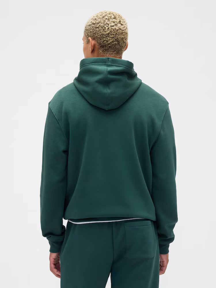 Green Overhead Logo Fleece Lined Hoodie