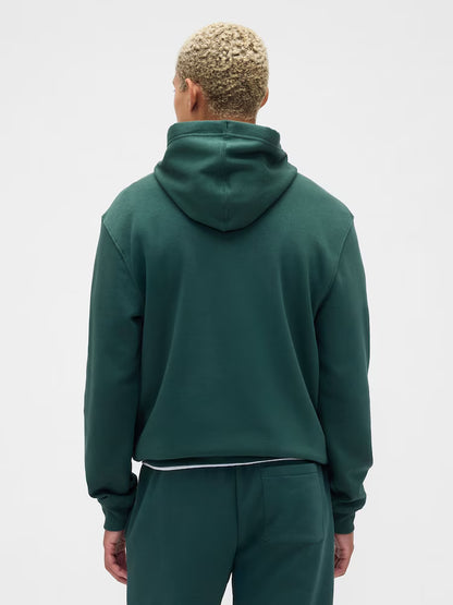 Green Overhead Logo Fleece Lined Hoodie