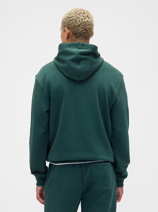 Green Overhead Logo Fleece Lined Hoodie