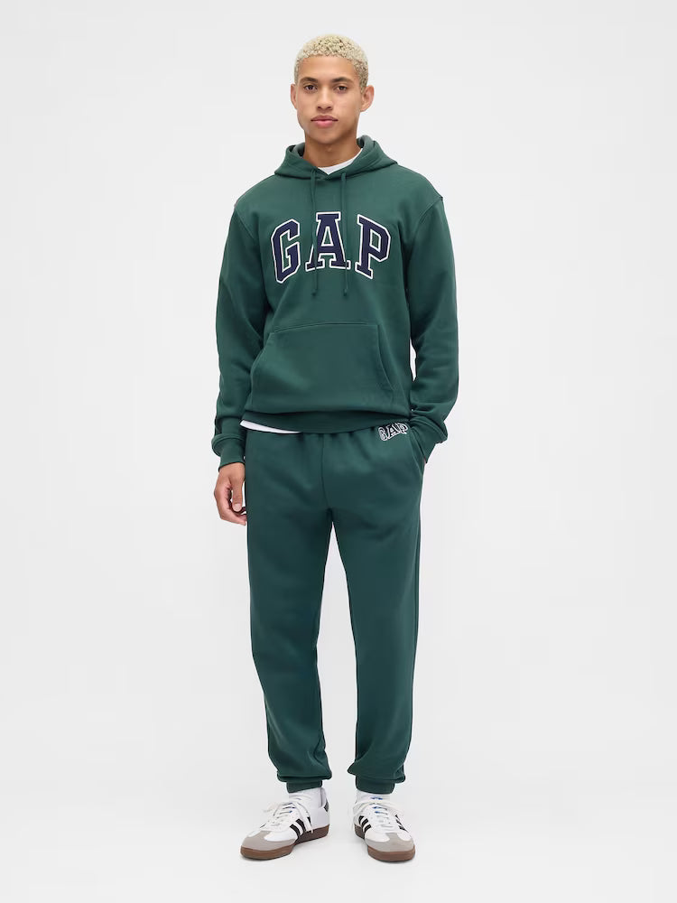 Green Overhead Logo Fleece Lined Hoodie