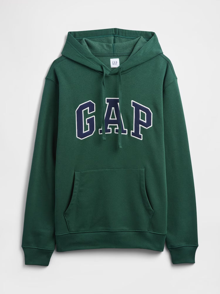Green Overhead Logo Fleece Lined Hoodie