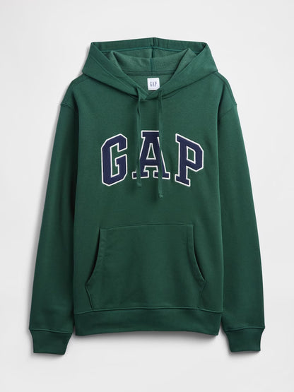 Green Overhead Logo Fleece Lined Hoodie