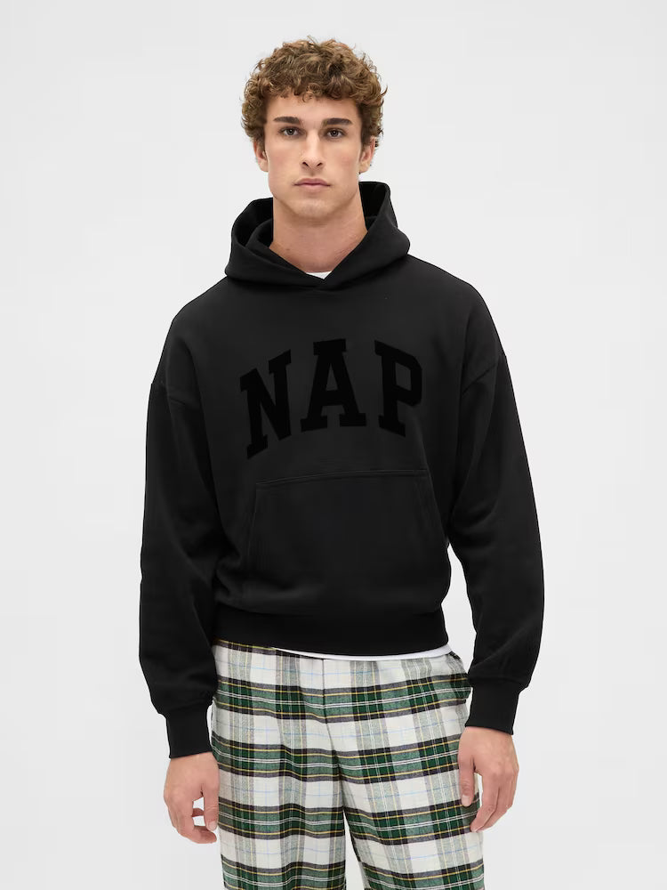 Black VintageSoft Heavyweight NAP Logo Hoodie