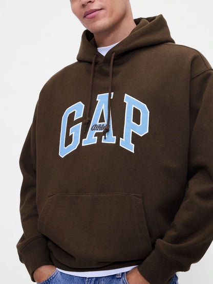 Brown Oversized Heavyweight Logo Hoodie