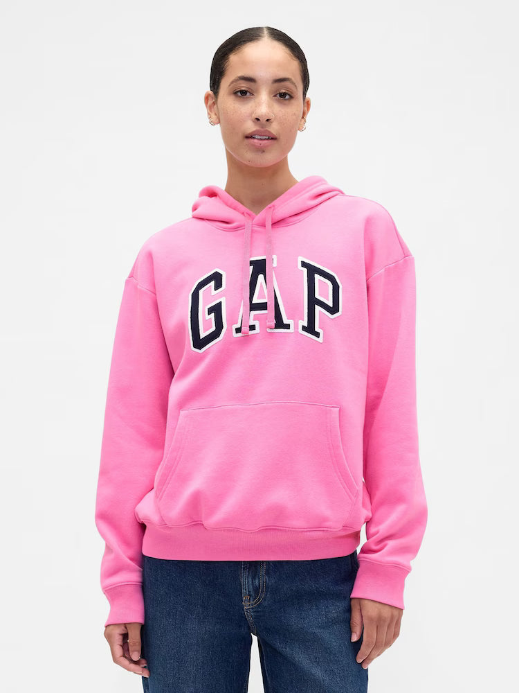 Neon Pink Pullover Logo Hoodie