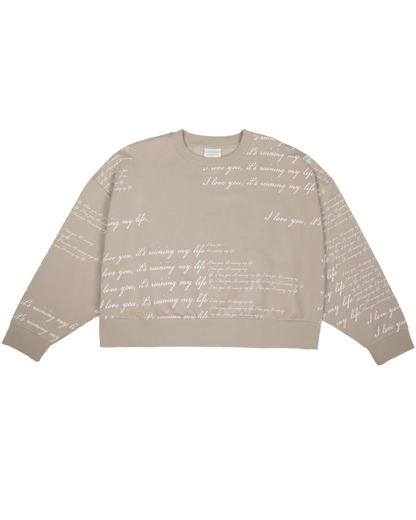 I Love You It's Ruining My Life Boxy Cropped Crewneck